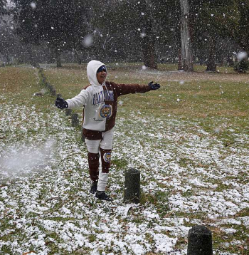 Johannesburgā sniegs gadās reti.