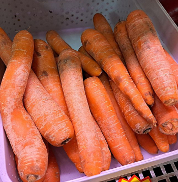 Piecu veikalu konkurencē zemākā cena Latvijā augušiem burkāniem.
