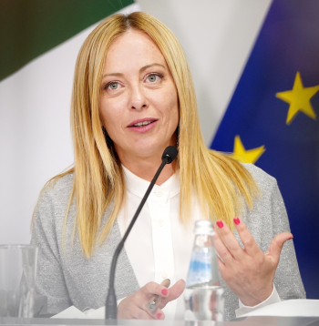 Itālijas premjerministre Džordžija Meloni Rīgā.