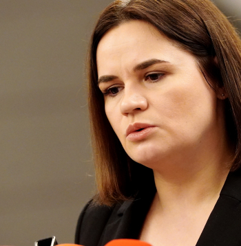 Baltkrievijas demokrātiskās kustības līdere Svjatlana Cihanouska.