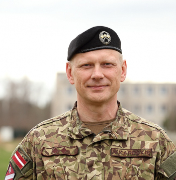 Zemessardzes 44. Liepājas kājnieku bataljona komandieris pulkvežleitnants Viktors Kareckis.