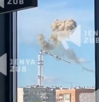 Krievijas spēki sašāvuši Harkivas televīzijas torni.