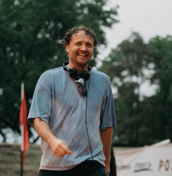 Filmas "Tīklā. TTT leģendas dzimšana" filmēšana. Dzintars Dreibergs.