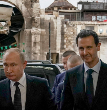Vladimirs Putins un Sīrijas diktators Bašars al Asads.