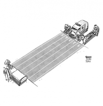 Zīmē Gatis Šļūka. Cīņa par gultasvietu