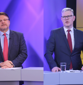 Šlesers un Ķirsis nokaitētās TV debatēs apmainās ar asumiem un apvainojumiem.