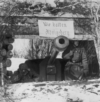 Vērmahta pozīcija Kēnigsbergas kaujas laikā. 1945. gada aprīlis.
