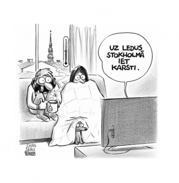 Zīmē Gatis Šļūka. Uz ledus Stokholmā iet karsti!