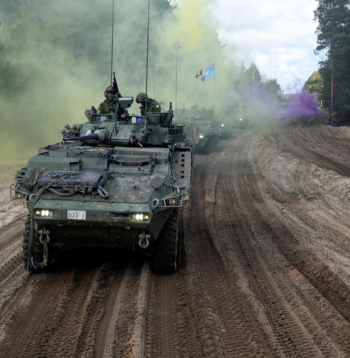 NATO karavīri piedalās mācībās Ādažu poligonā. 