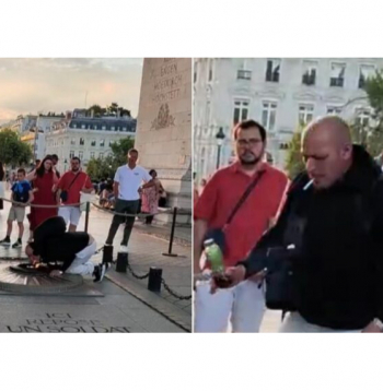 Video iemūžināts incidents pie “mūžīgās uguns” izraisa politisku rezonansi.