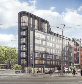 Rīgā sāk būvēt modernu biznesa centru Miera ielā 1.