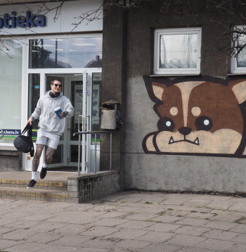 Grafiti iepretim Latvijas Nacionālās bibliotēkas ēkai.