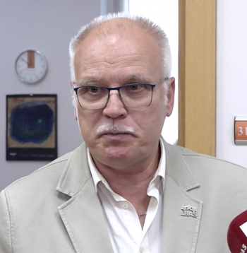 Latvijas Veselības un sociālās aprūpes darbinieku arodbiedrības priekšsēdētājs Valdis Keris.