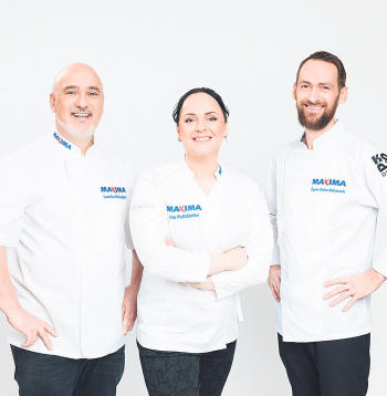 Šefpavāru trio – Lauris Aleksejevs, Ina Poliščenko un Žanis Raivo Behmanis.