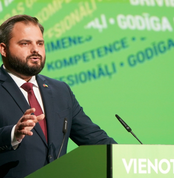 Jaunais partijas “Vienotība" valdes priekšsēdētājs Edmunds Jurēvics.