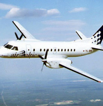 Sākotnēji "Air Baltic" izmantoja mazās "Saab" lidmašīnas.