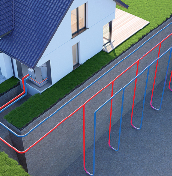 Zemes siltumsūkņa shēma.