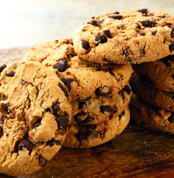 Cepumi ar šokolādes gabaliņiem.