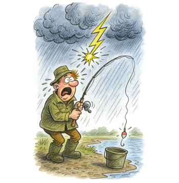 Mitrums, kāti, kas darbojas kā zibens novedēji, ūdens un zibens ir kombinācija, kas pat neizklausās pēc laba scenārija.