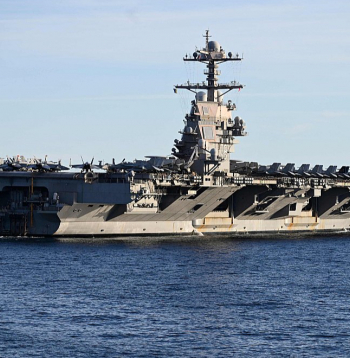 Uz Karību jūru no Vidusjūras devies ASV aviācijas bāzes kuģis "Gerald R. Ford", uz kura var izvietot līdz 90 kara lidmašīnām.