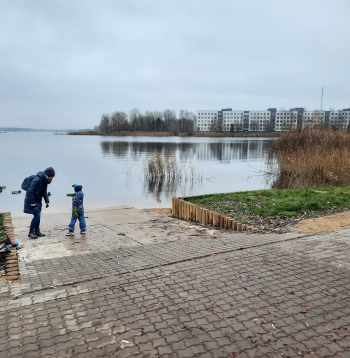Ķīšezerā izveidota jauna laivu ielaišanas vieta.