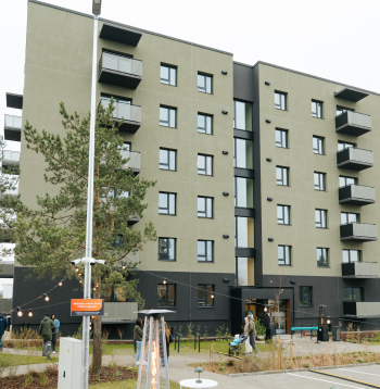 Daudzdzīvokļu nams. Jaunais projekts "Valterciems".