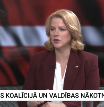 Evika Siliņa TV24 raidījumā "Ziņu TOP".