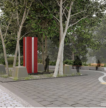 Piemineklis "Svešo varai spītējot" tiks veidots Rīgas vēsturiskajā centrā Radio ielā 1. Okupācijas muzeja pārstāvji uzsver, ka pilsētvidē izvietotās nacionālās identitātes zīmes šodien apliecina sabiedrības vērtības un stāsta Latvijas vēsturi.