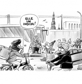 Zīmē Gatis Šļūka. Elle un Indija!