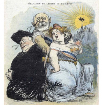 1905. gada franču karikatūra.