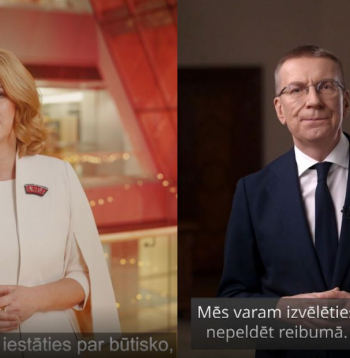 Ministru prezidente Evika Siliņa un Valsts prezidents Edgars Rinkēvičs.
