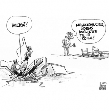 Zīmē Gatis Šļūka. Ūdens kvalitāte te ir izcila!