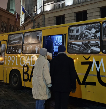 1991. gada barikāžu muzeja muzeobuss.