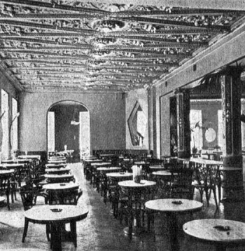Švarca kafejnīcas viesu zāle 1926. gadā. Švarca kafejnīcas viesu zāle 1926. gadā.