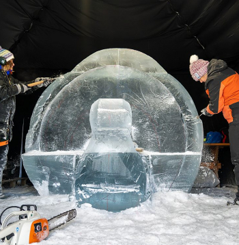 Starptautiskajam ledus skulptūru festivālam Jelgavā pavisam top 30 konkursa skulptūras: 10 komandu darbi un 20 individuālie mākslas objekti.