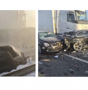 Svētdienas rīts pārvērtās murgā: Ķekavas apvedceļš bloķēts pēc masveida avārijas.