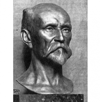 Tēlnieka K. Rončevska 1926. gadā veidotais Raiņa portrets bronzā.