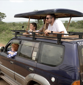  "Četri uz koferiem" Akagera nacionālajā parkā.