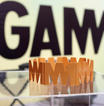 Mūzikas nozares balvas "Gamma" trofeja.