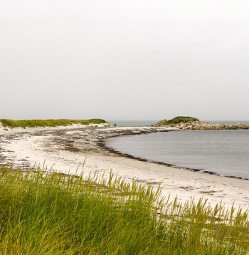 Pludmale pie Klempointas, Keipseiblas sala, Jaunskotija.