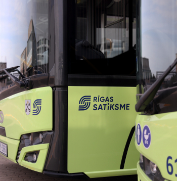 SIA "Rīgas satiksme" jaunie elektroautobusi.