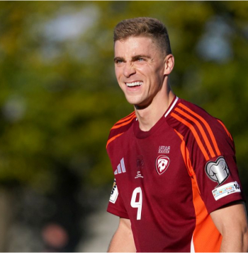 Latvijas izlases spēlētājs Vladislavs Gutkovskis. 