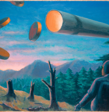 1953. gada jūnijā rakstnieks Venjamins Dodins Krasnojarskas novadā divas naktis pēc kārtas virs slepenas pētniecības zonas novēroja dirižablim līdzīgus lidojošus objektus.