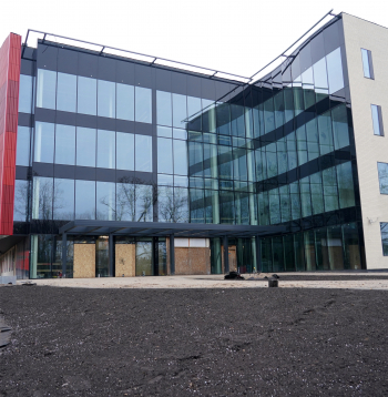 Paula Stradiņa klīniskās universitātes slimnīcas (PSKUS) A2 korpusa būvdarbi.