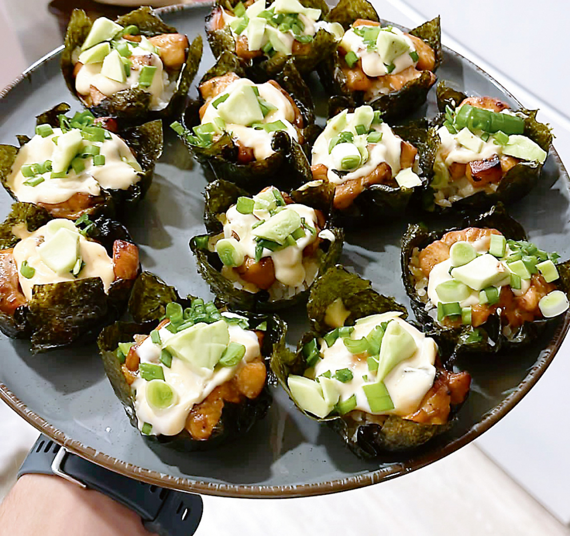 Asie laša un rīsu mafini