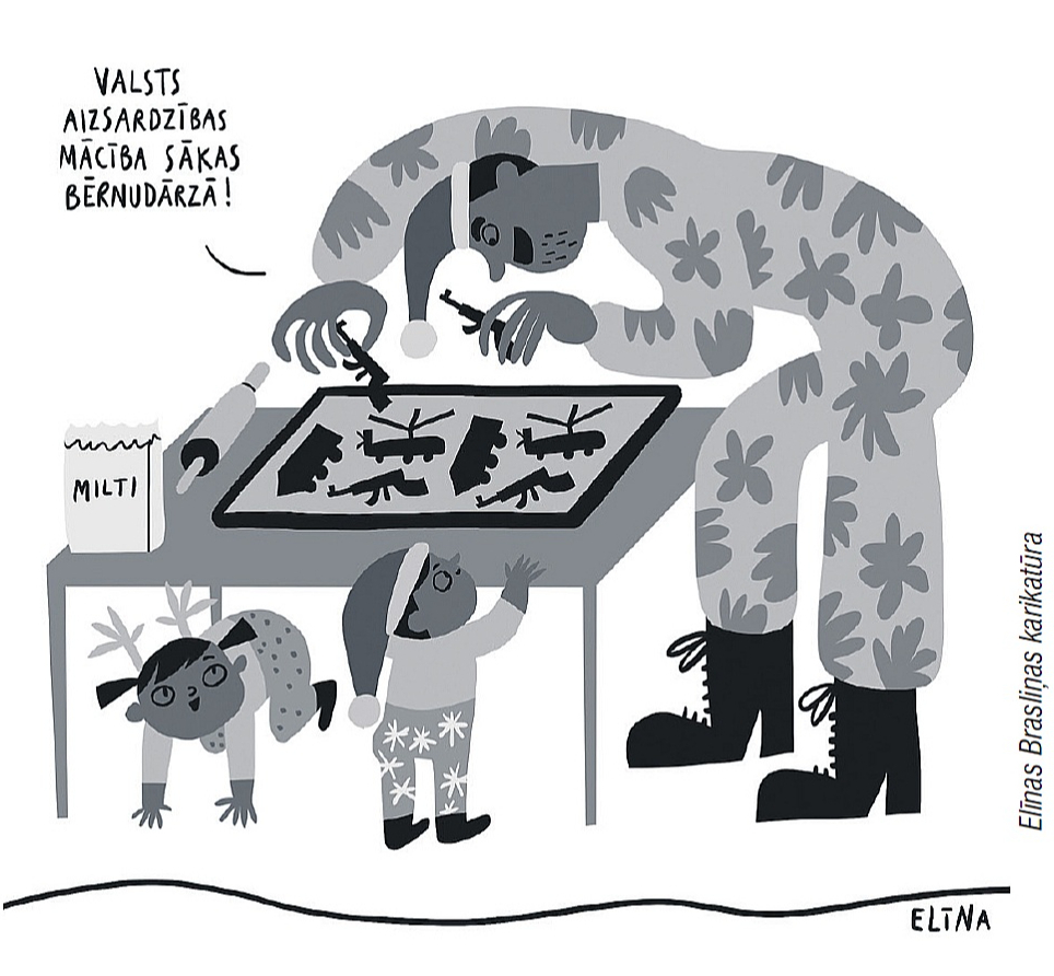 Elīnas Brasliņas karikatūra
