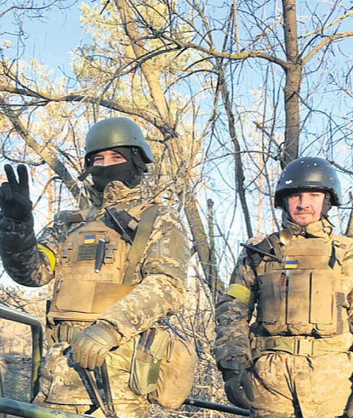 Ukraiņu karavīri.