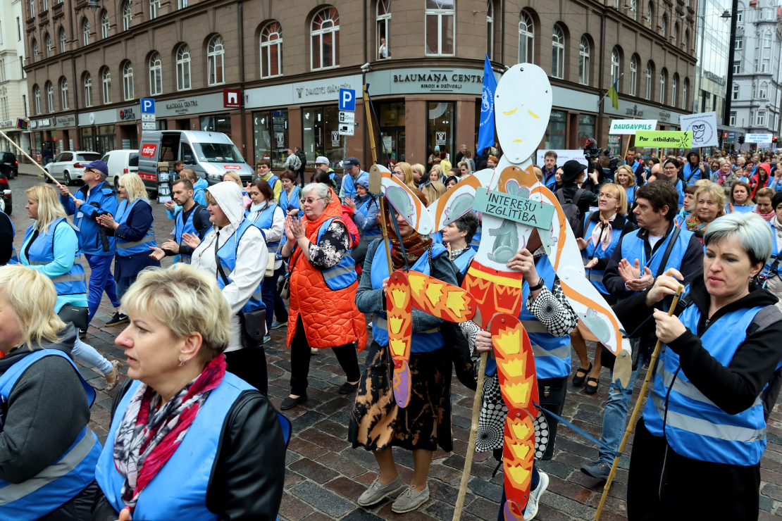 LIZDA rīkotais protesta gājiens.
