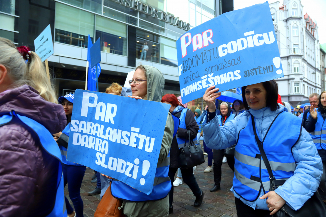LIZDA rīkotais protesta gājiens.