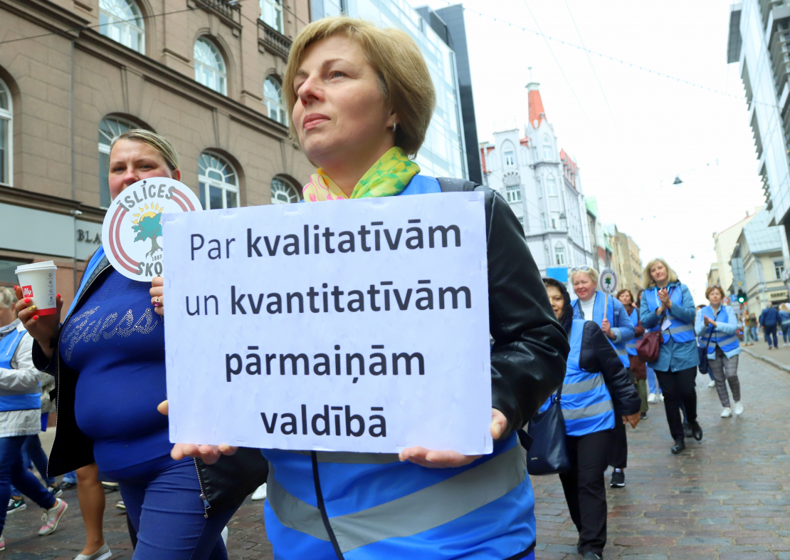 LIZDA rīkotais protesta gājiens.